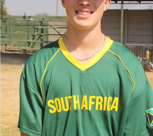 Tatum White to Captain South Africa at U15 Baseball World Cup